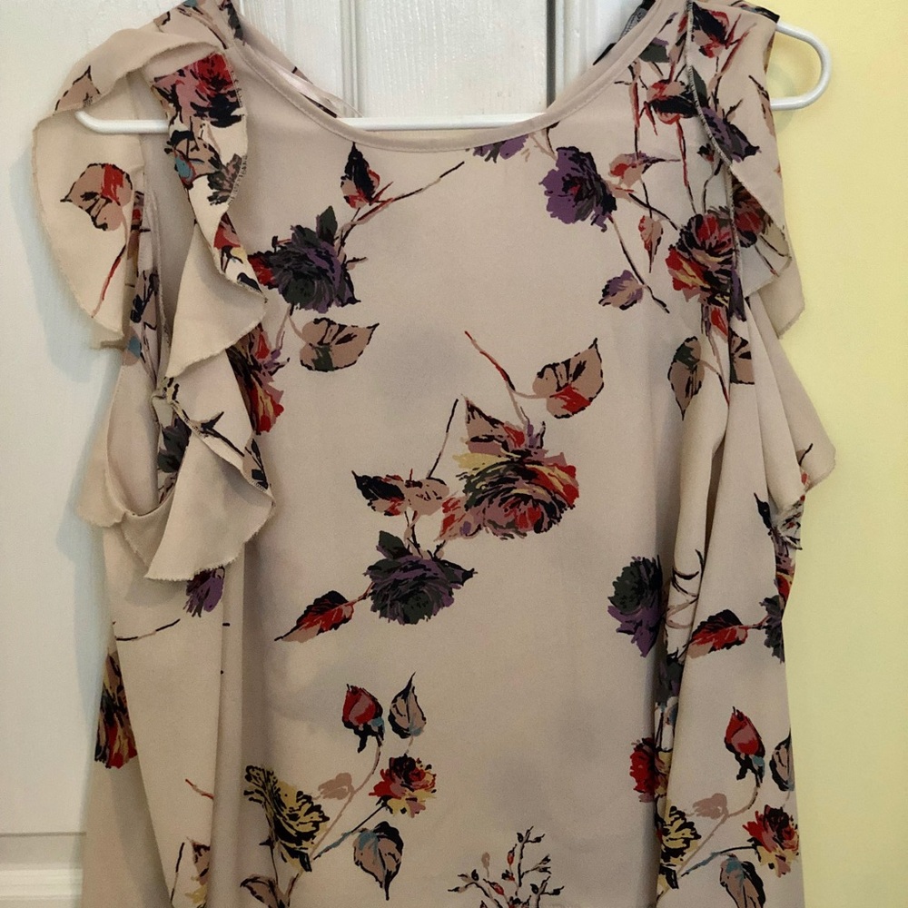 Floral Cold Shoulder Blouse